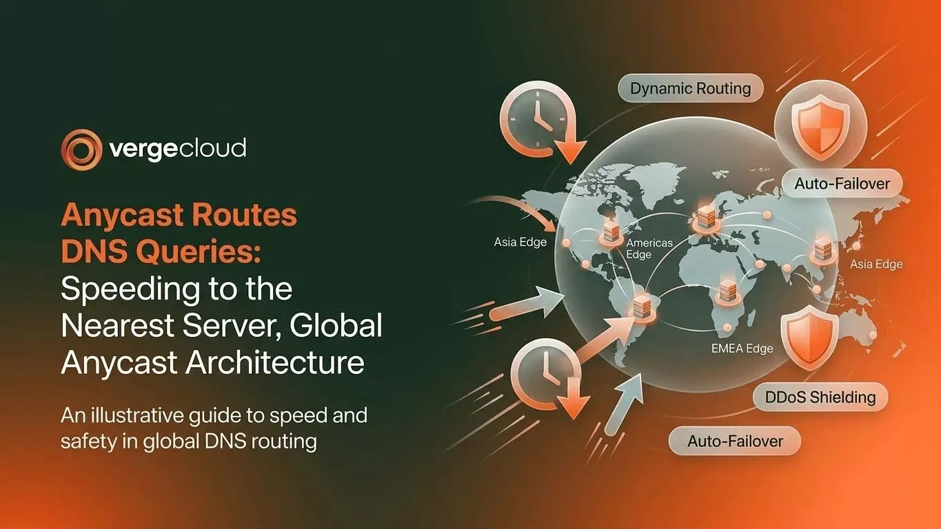 Anycast routes DNS queries to the nearest server